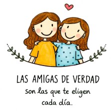 Azulejo Amigas de verdad