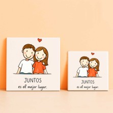 Juntos es el mejor lugar regalo personalizado