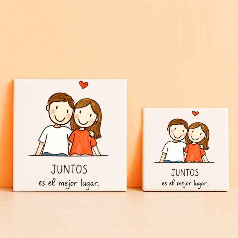 Juntos es el mejor lugar regalo personalizado