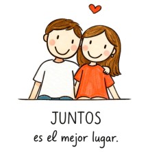 Juntos es el mejor lugar regalo personalizado