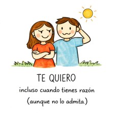 Te quiero incluso cuando tienes razón personalizado