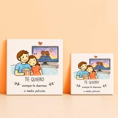 Te quiero aunque te duermas a media película personalizado