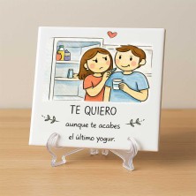 Te quiero aunque te acabes el último yogur personalizado