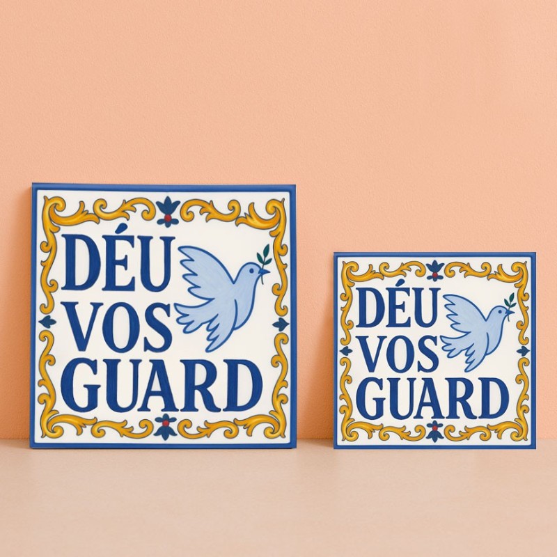 Déu vos guard – Azulejo de bienvenida tradicional catalana