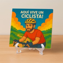 Aquí vive un Ciclista – Azulejo para apasionados del ciclismo