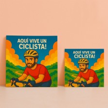 Aquí vive un Ciclista – Azulejo para apasionados del ciclismo