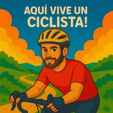 Aquí vive un Ciclista – Azulejo para apasionados del ciclismo