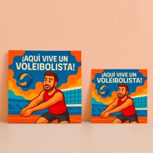 Aquí vive un Voleibolista – Azulejo para jugadores de voleibol