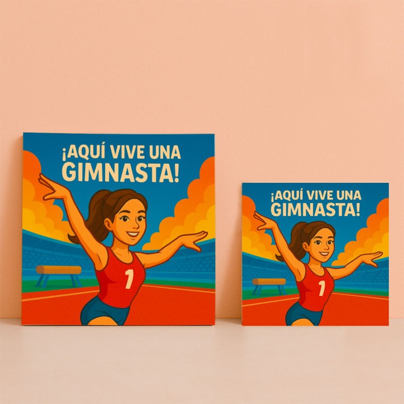 Aquí vive una Gimnasta – Azulejo para amantes de la gimnasia