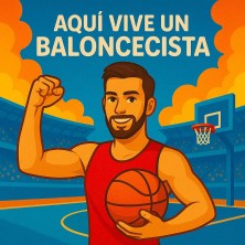 Aquí vive un Baloncestista – Azulejo para amantes del basket