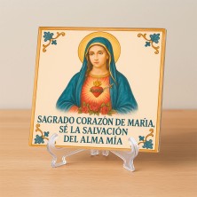 Azulejo del Sagrado Corazón de María – Decoración religiosa tradiciona