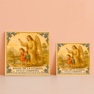 Azulejo Ángel de la Guarda – Protección espiritual para el hogar