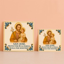 Azulejo San José – Protector de la familia en cerámica tradicional