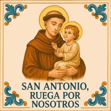 Azulejo San Antonio – Imagen devocional en cerámica artesanal