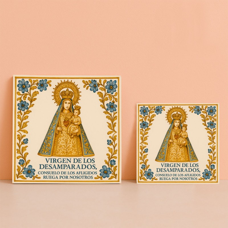 Azulejo Virgen de los Desamparados – Cerámica religiosa valenciana
