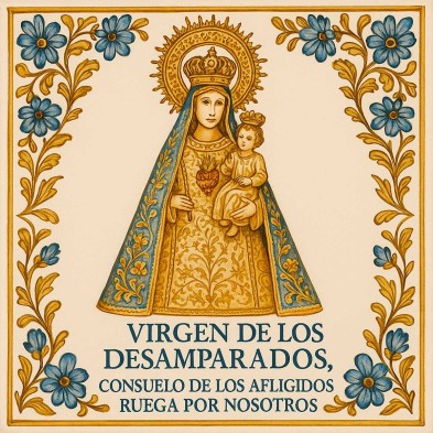 Azulejo Virgen de los Desamparados – Cerámica religiosa valenciana