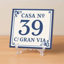 Casa Nº y nombre de calle – Azulejo personalizado