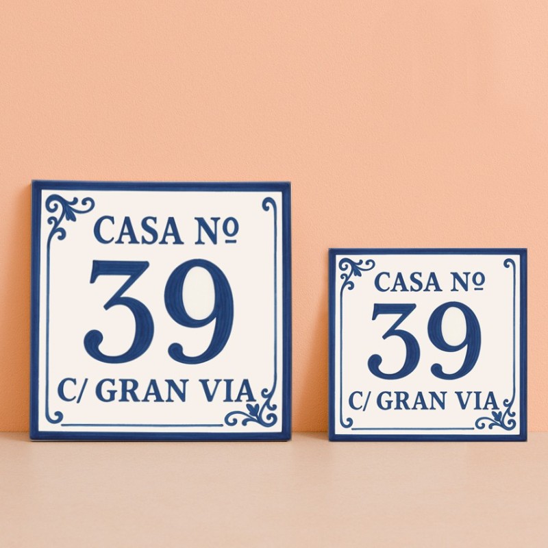 Casa Nº y nombre de calle – Azulejo personalizado