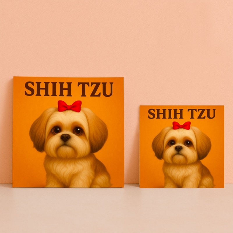 Shih Tzu caricaturesco – Diseño decorativo ideal para dog lovers