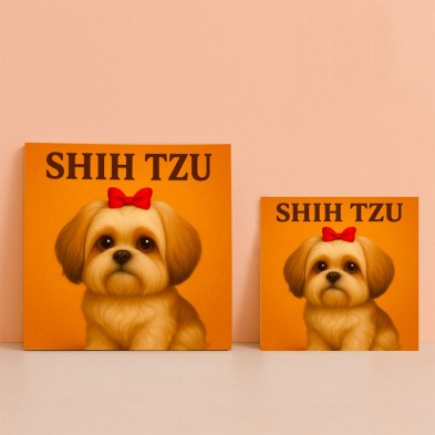 Shih Tzu caricaturesco – Diseño decorativo ideal para dog lovers