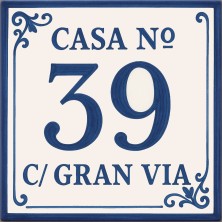 Casa Nº y nombre de calle – Azulejo personalizado