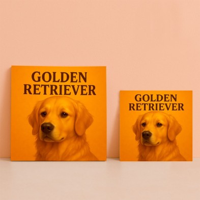 Golden Retriever – Ilustración simpática para decorar y regalar