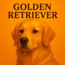 Golden Retriever – Ilustración simpática para decorar y regalar