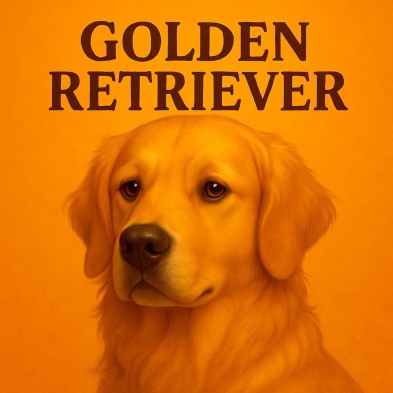 Golden Retriever – Ilustración simpática para decorar y regalar