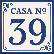 Casa Nº personalizado – Diseño tradicional en cerámica