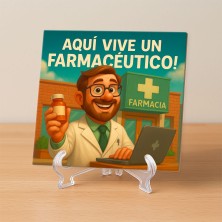 Azulejo divertido para farmacéutico