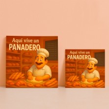 Aquí vive un panadero rodeado de pan recién hecho