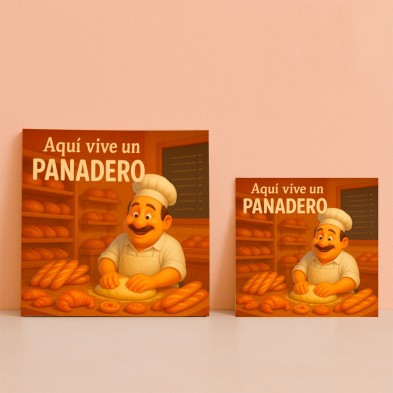 Aquí vive un panadero rodeado de pan recién hecho