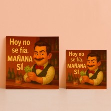 Hoy no se fía, mañana sí – Azulejo con refrán clásico