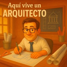 Aquí vive un Arquitecto – Regalo original en cerámica