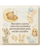 Azulejos personalizados para recién nacidos con nombre y fecha